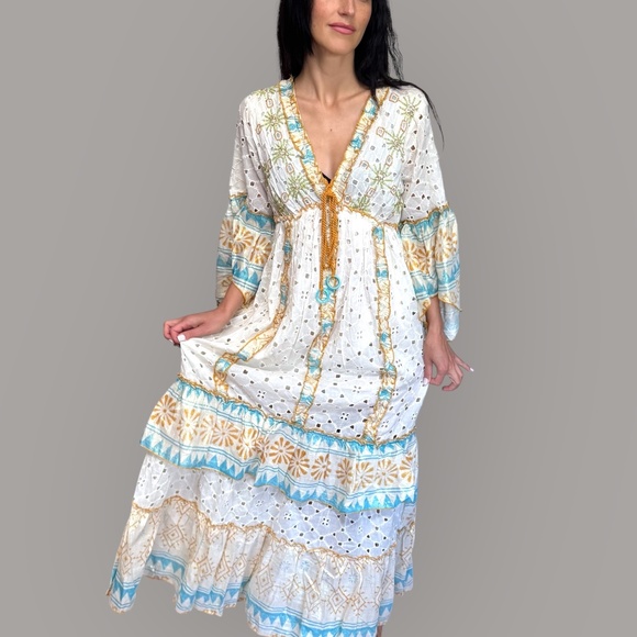PAPA PIA Bohemian Lux Resort Maxi Dress - Picture 1 of 14